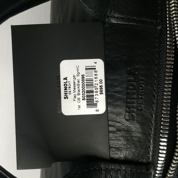 SHINOLA FLAP MESSENGER BAG IN BLACK/CANVAS-LEATHER - Picture 8 of 10